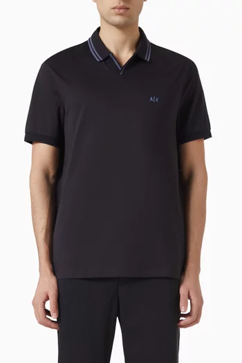 Striped Polo T-shirt in Cotton-jersey