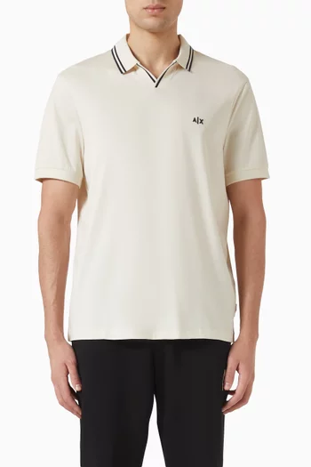 Striped Polo T-shirt in Cotton-jersey