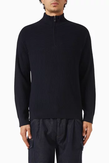 Stand Collar Sweater in Knit