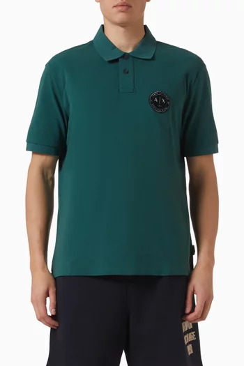 Logo Polo T-shirt in Cotton-piqué