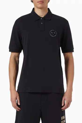 Logo Polo T-shirt in Cotton-piqué