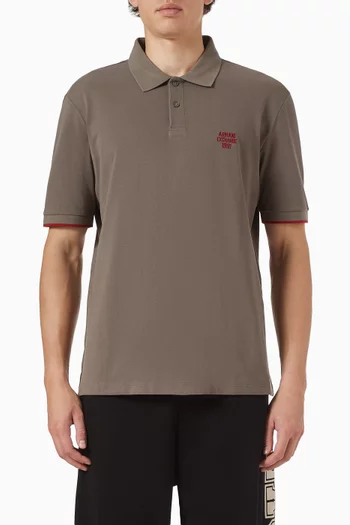 Logo Polo T-shirt in Cotton-piqué