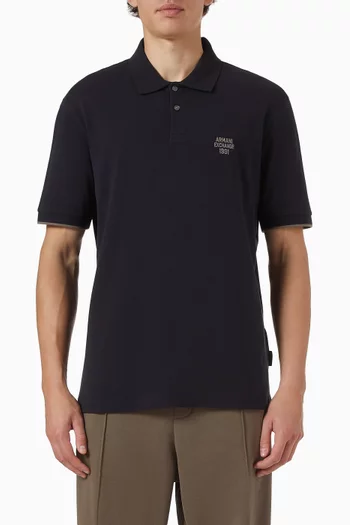 Logo Polo T-shirt in Cotton-piqué