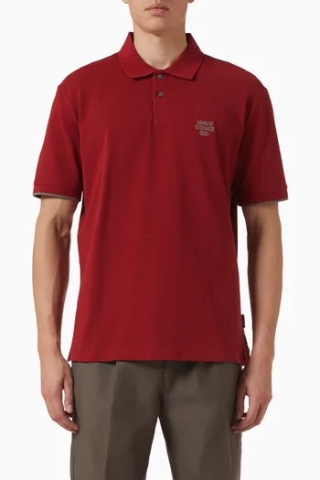 Logo Polo T-shirt in Cotton-piqué