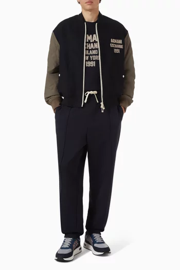 بنطال رياضي برباط تضييق قطن تيري