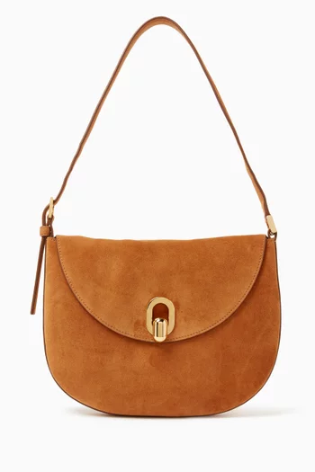 Small Tondo Hobo Bag in Suede