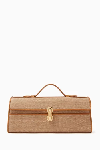 Slim Symmetry Pochette Top-handle Bag in Canvas & Leather