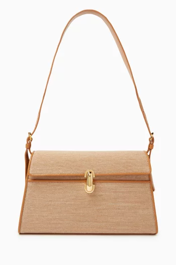 Symmetry Shoulder Bag in Canvas & Leather