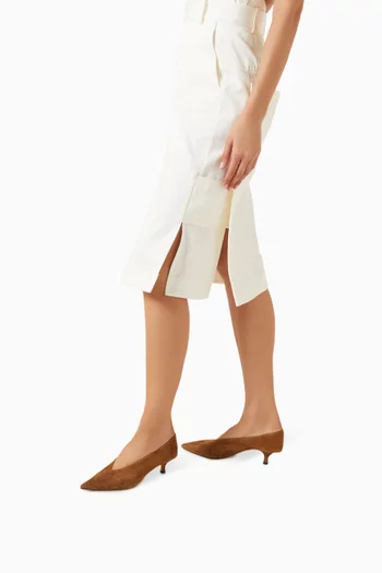 Babouche Kitten 40 Pumps in Suede