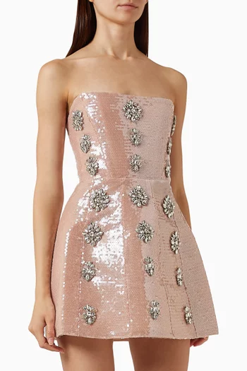 Diamond Embellished Maraya Mini Dress