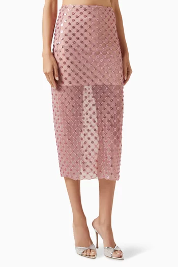 Liora Sequin-embellished Midi Skirt