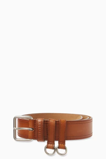 Double-hook Belt in Leather