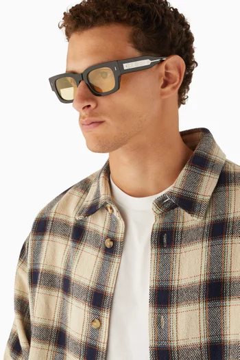 Dakota Rectangular Sunglasses in Acetate