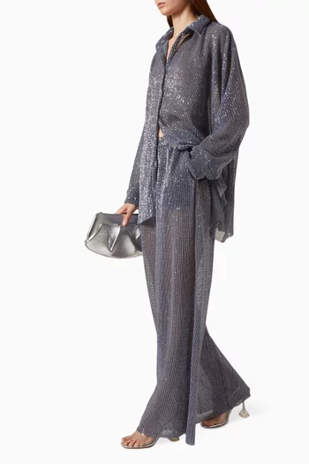 La Musique Sequine-embellished Pants