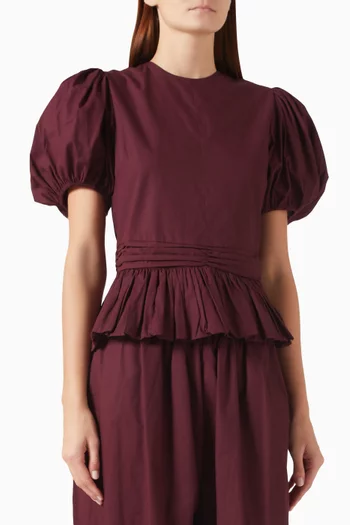 Peplum Top in Organic Cotton