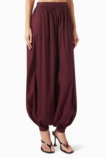 Balloon Pleated Pants in Organic Cotton