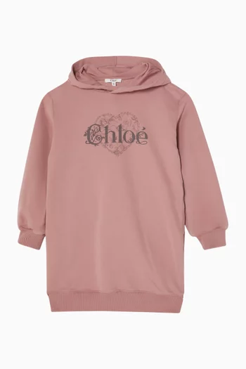 Logo Hoodie Dress in French Terry