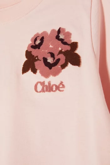 Floral-print T-shirt in Jersey