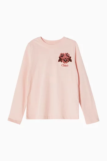 Floral-print T-shirt in Jersey