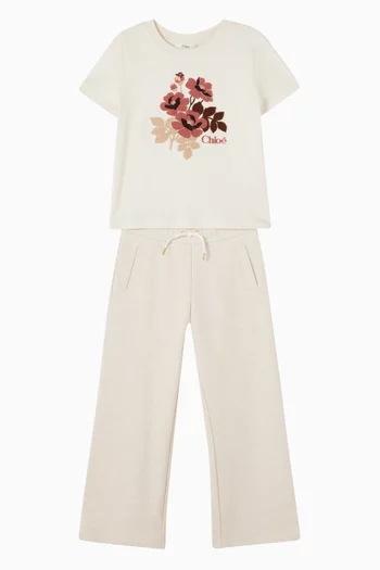 Floral T-shirt in Cotton