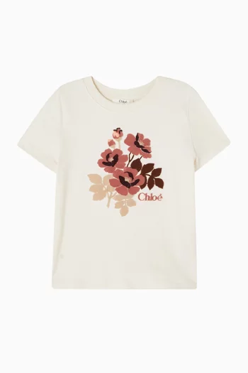 Floral T-shirt in Cotton