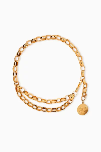 CC Logo Medal Coin Charm Chain Belt