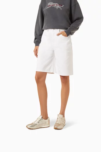 Athletic Sneakers in Metallic Leather