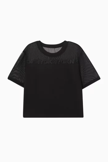 Logo T-shirt in Milano Mesh
