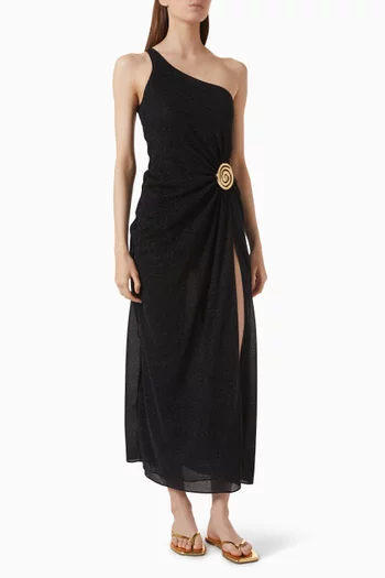 Lumiere Spiral One Shoulder Maxi Dress