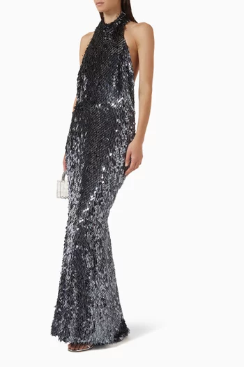 The Changing Moon Sequin-embellished Gown