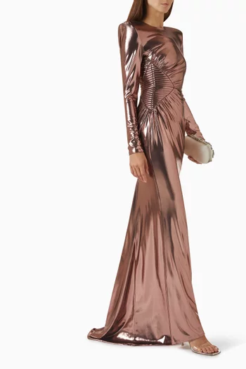 Gathered Waist Gown in Jersey
