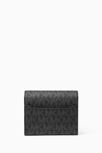 Hudson Compact Snap Wallet in Signature Canvas