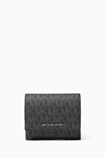 Hudson Compact Snap Wallet in Signature Canvas