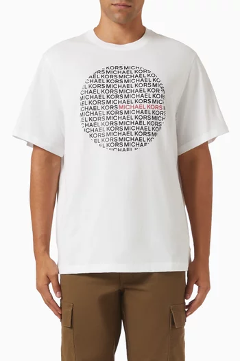 Printed Circle Logo T-shirt in Jersey
