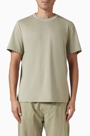 Logo Trim T-Shirt in Cotton Jersey