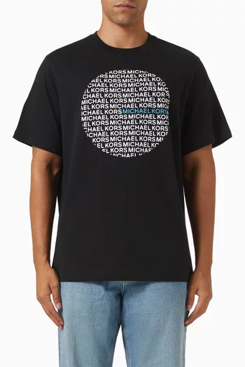 Printed Circle Logo T-shirt in Jersey