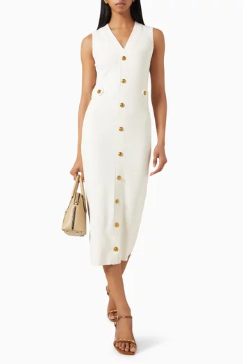Stretch-knit Midi Dress