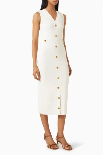 Stretch-knit Midi Dress