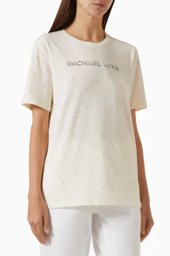 Stud-embellished T-shirt