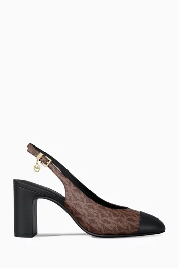 Piper Flex Slingback Pumps in Logo Canvas