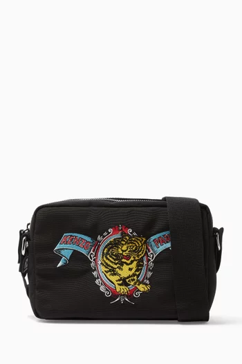 Jumping Tiger Crossbody Bag in Nylon