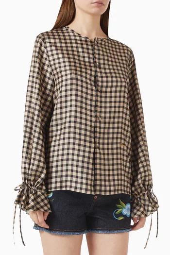 Checks Top in Silk