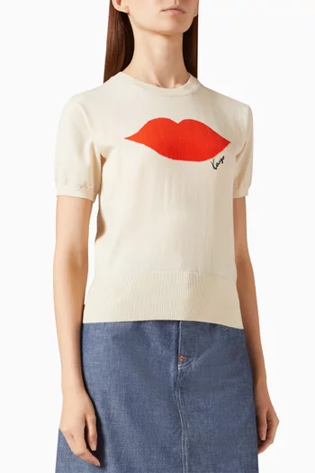 سترة بشعار "Kenzo Loves"‏ صوف قطني
