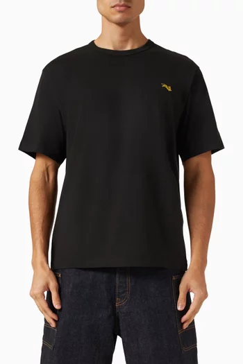 Jumping Tiger Embroidered T-shirt in Cotton