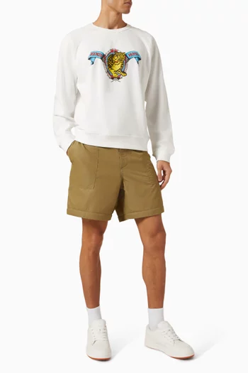Jumping Tiger Sweatshirt in Cotton-fleece