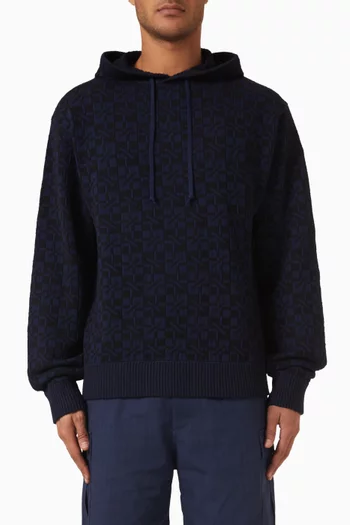 Kenzogram Knit Hoodie in Cotton