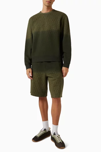 Kenzogram Jacquard Shorts in Cotton Molleton