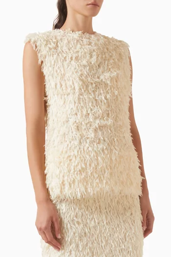 Feathered Top in Jersey