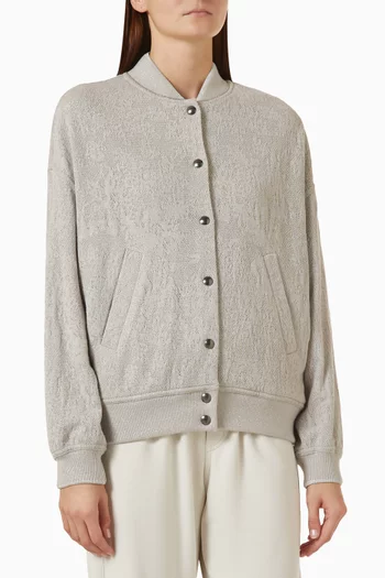 Flower Lace Jersey Sweater