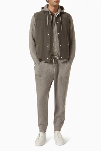 Zip Hoodie in Cashmere Rib Knot